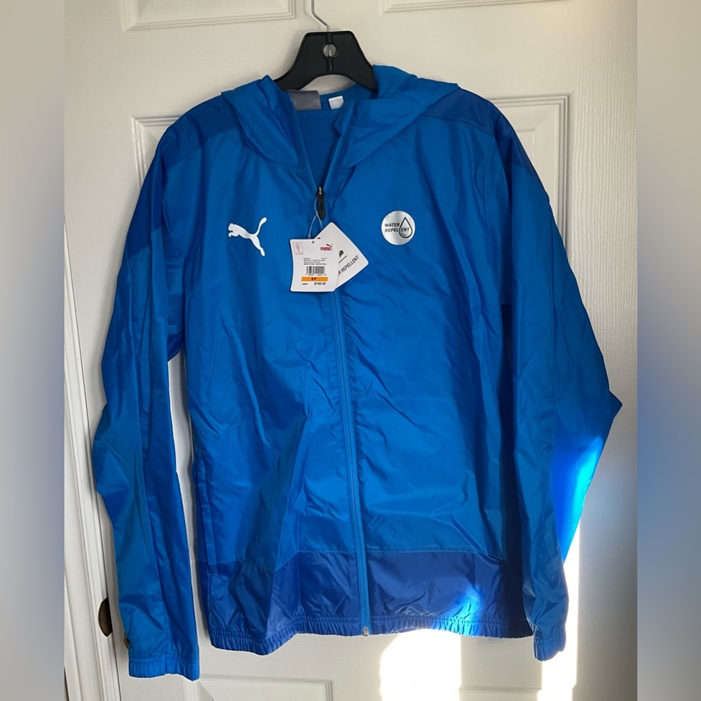 Men’s small (or women’s medium) Puma water repellent jacket.  NWT